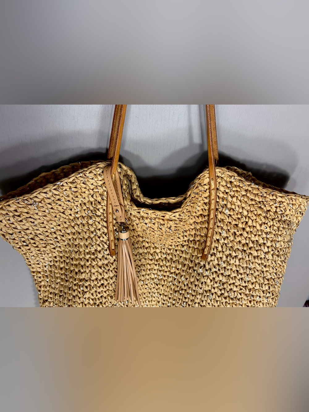 BANANA REPUBLIC Paper Straw Shopper - Picture 4 of 7